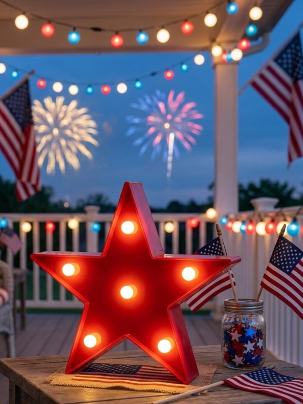 4 Pieces Star Night Lights LED